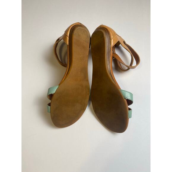 Rebecca Minkoff Women's Tan and Green Bettina Strappy, Flat Sandal Size 6 - Picture 9 of 10